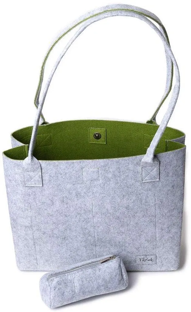 Sac femme velours gris-vert 15L : finis les sacs de courses fragiles