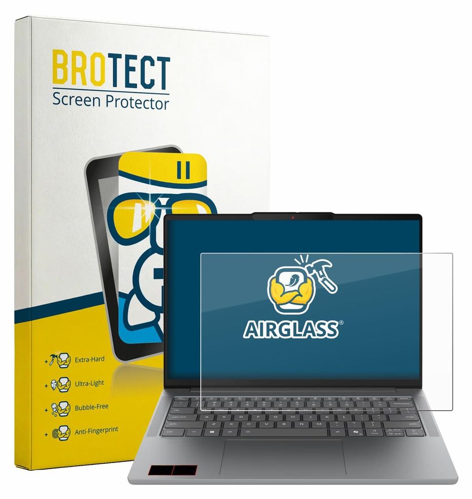 BROTECT Schutzglas für Lenovo IdeaPad Slim 5i Gen 11 14" Schutzfolie Panzer Folie Glas Display Schutz klar