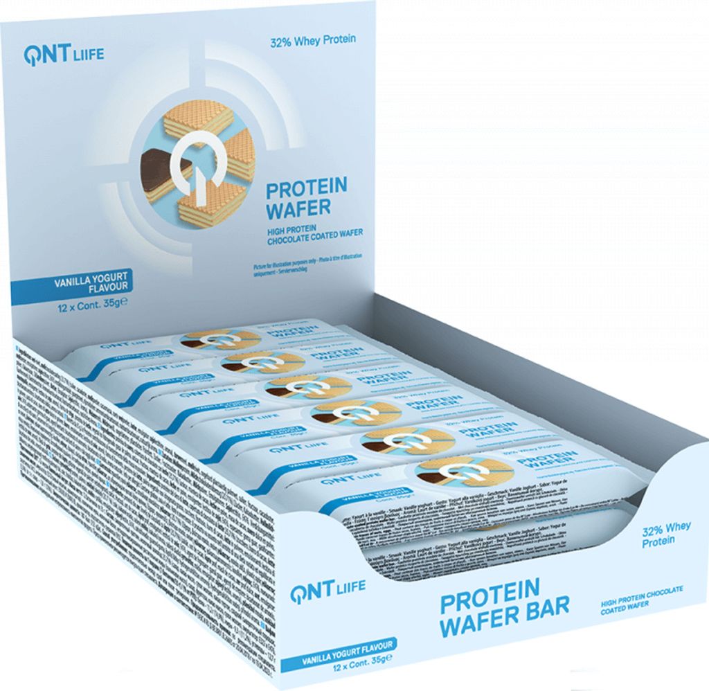 QNT Protein Wafer - 12 x 35g-Riegel Vanilla Yoghurt Produktbild 
