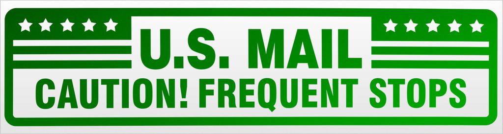 Kiwistar U.S. Mail Frequent Stops Magnetschild Schild magnetisch - 30cm Grün - reflektierend - Magnetfolie für Auto PKW Kfz