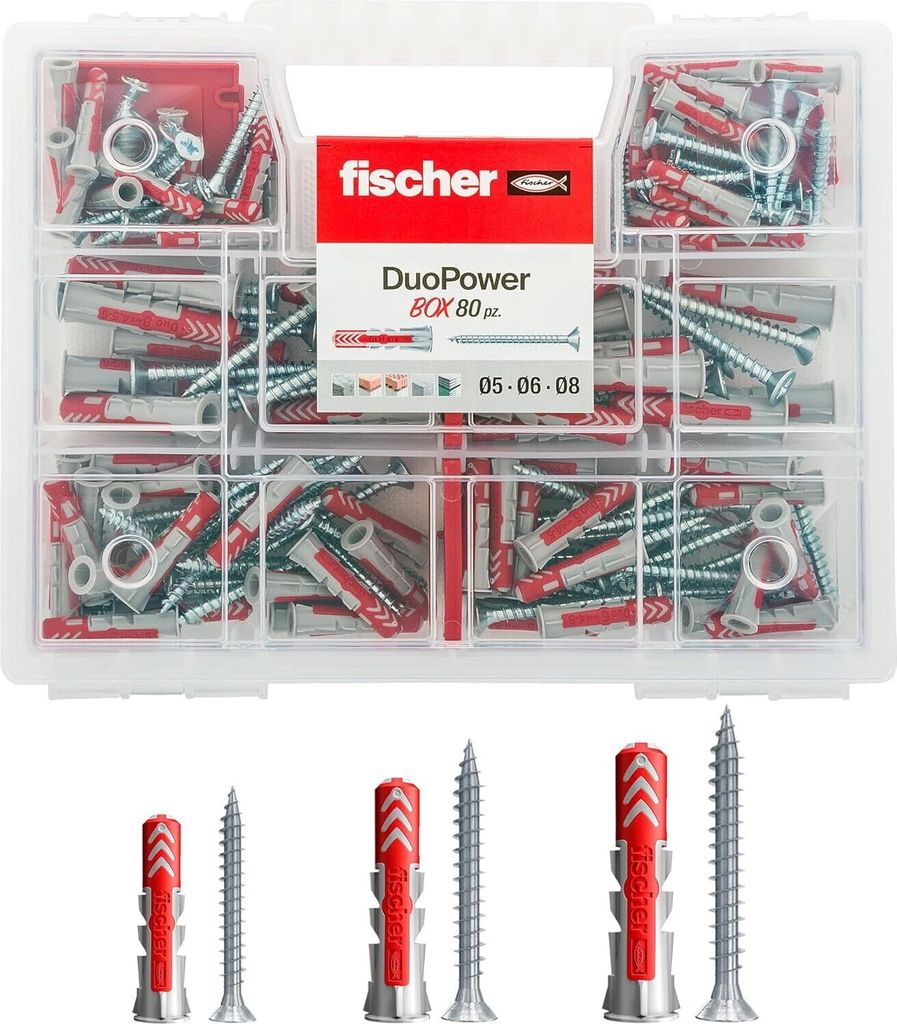Fischer 544546 Duopower Kit Universaldübel mit Schraube, Produktbild 