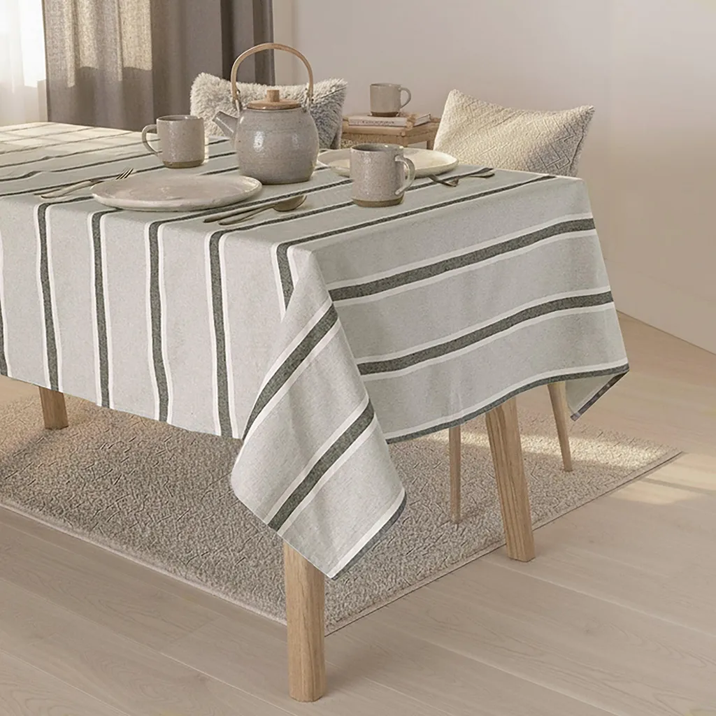 Tovaglia Dune 140x140 cm Grigio 140x350 cm 85% Cotone 15% Poliestere Europe