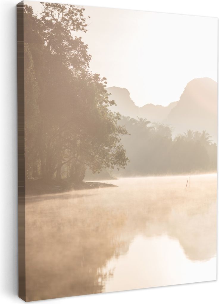 MuchoWow® - Leinwandbilder - Landschaft - Wald - Wasser - Produktbild 