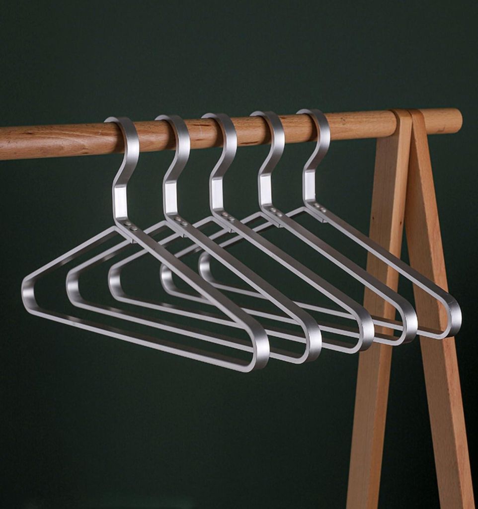 Aluminium Kledinghangers - Set van 6 - Zilver Productafbeelding 