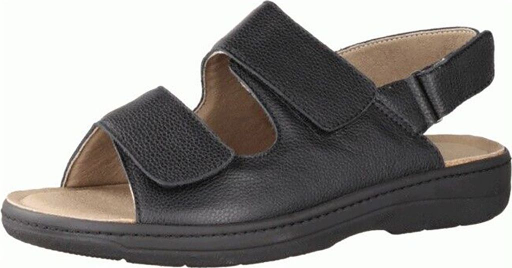 Sandaletten für Herren Slowlies Nappaleder 220 Schwarz (Größe 45)