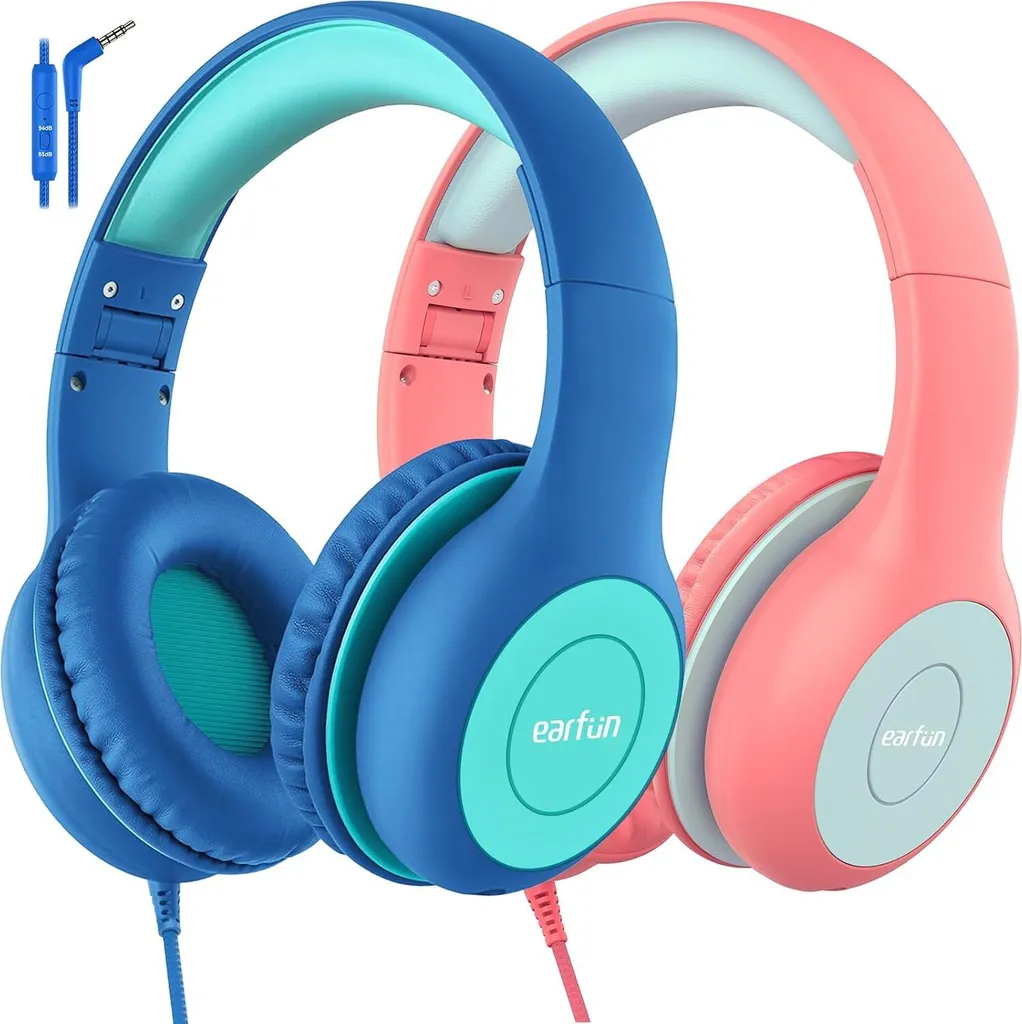 Cuffie da Viaggio per Bambini Pieghevoli con Limite 85/94dB
