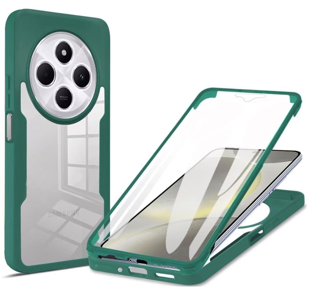 360 Grad Handyhülle für Honor Magic 8 Lite mit Display & Kameraschutz Grün