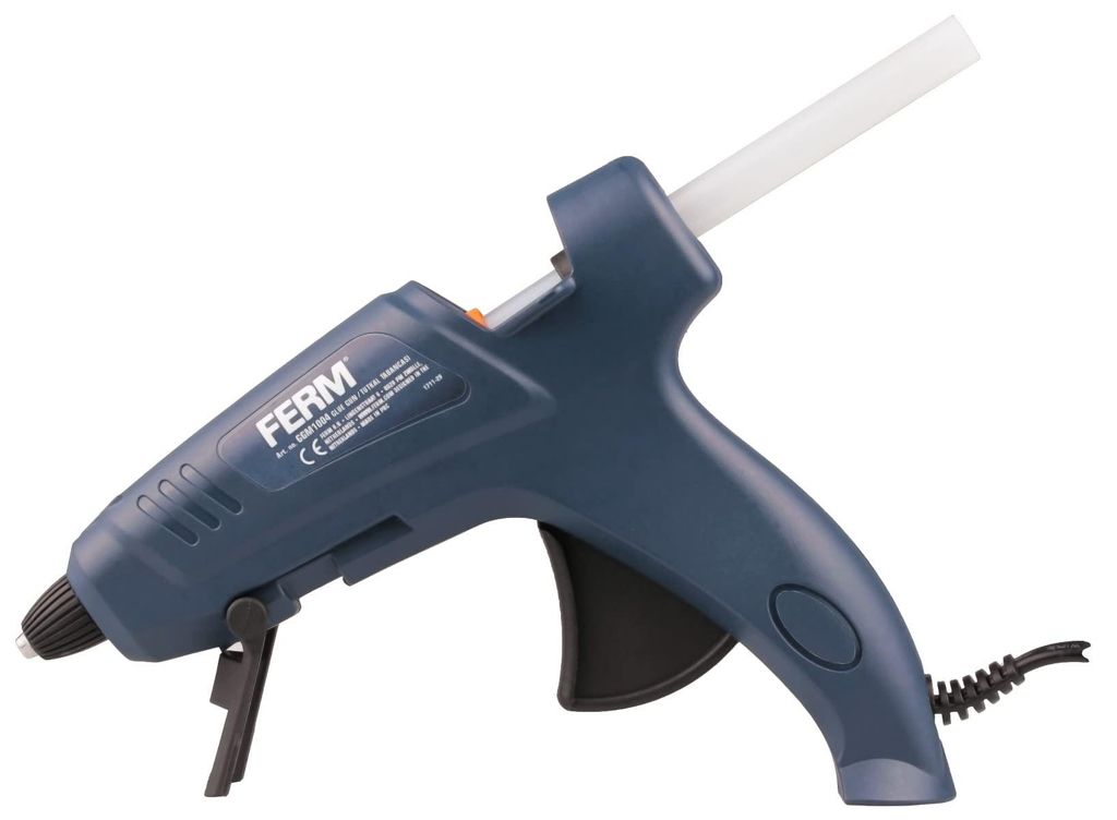 FERM FERM - Klebepistole - GGM1004 - 75W - 220-240V - Kabel 150 - Inkl. 4 Klebestifte 11.2mm x 150mm