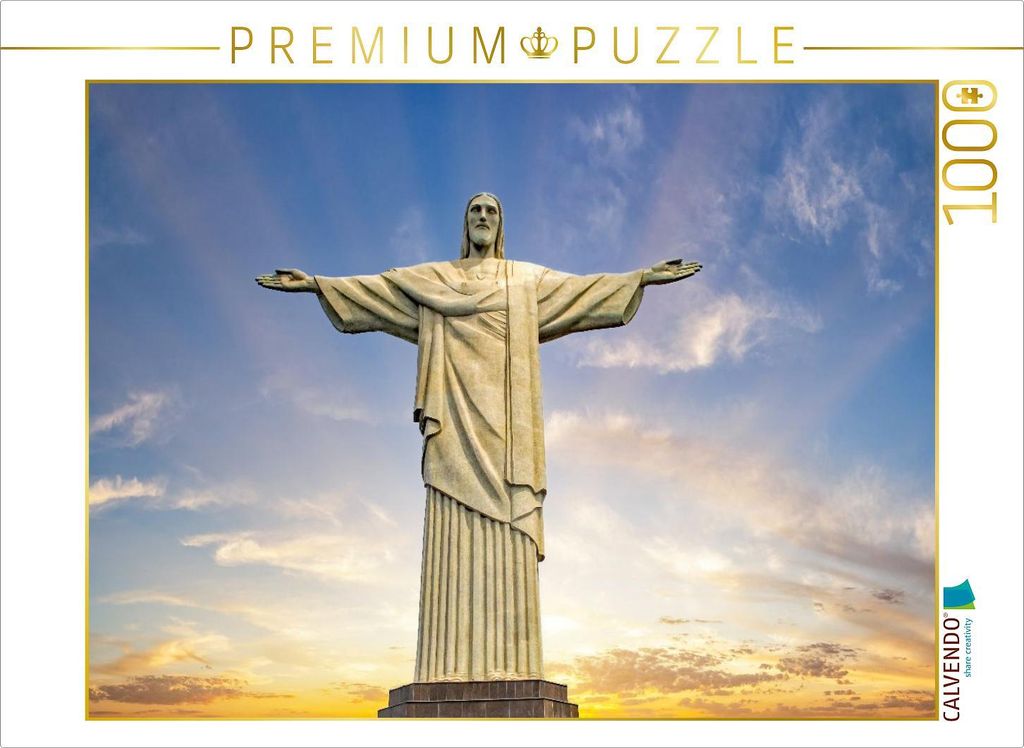 CALVENDO Puzzle Christusstatue | 1000 Teile Lege-Größe 64x48cm Foto-Puzzle für glückliche Stunden