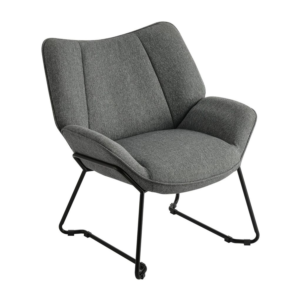 Leinen Loungsessel Relaxsessel Lesesessel Ohrensessel Produktbild 