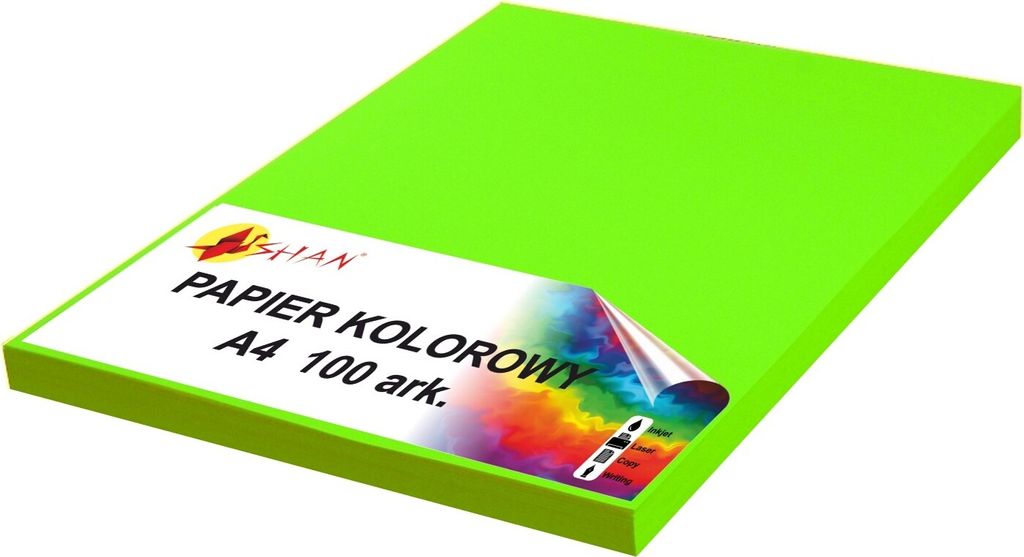 Farbpapier A4 80g grün neon fluo 100 Blatt