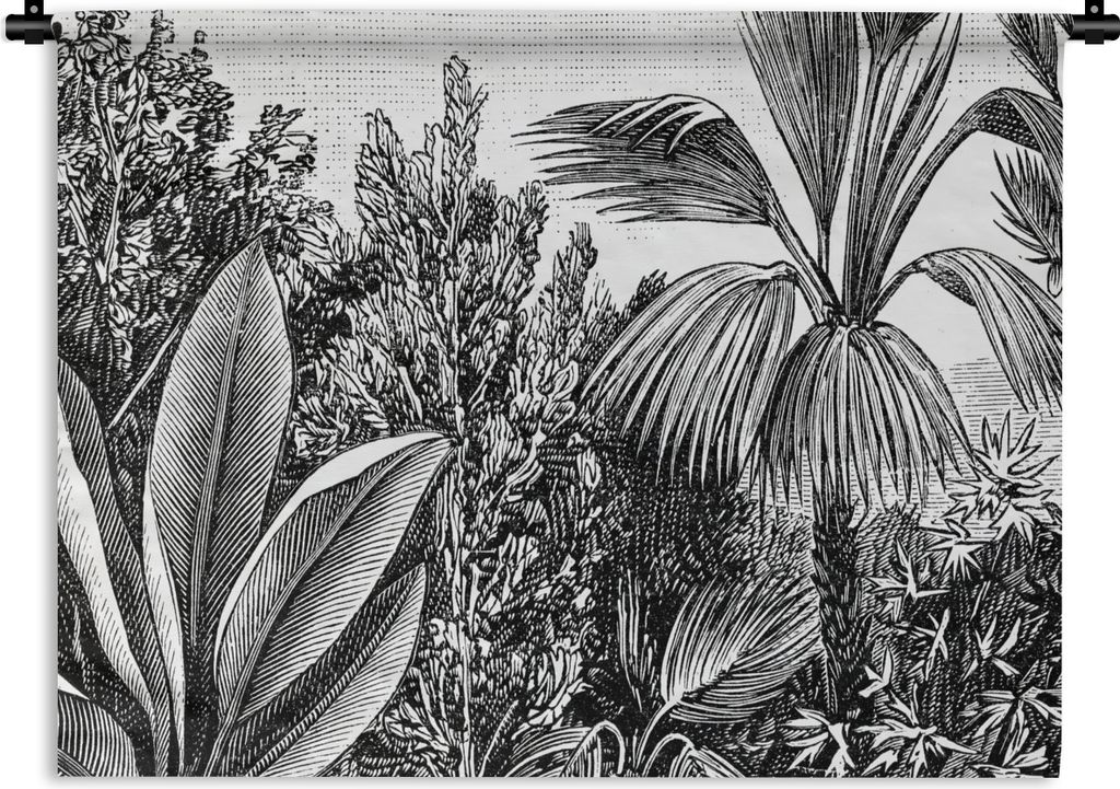 MuchoWow Wandteppich Wandbehang Pflanzen - Natur - Gestaltung - Illustration - Ernst Haeckel 60x45 cm Tapisserie Dekoration Wandtuch - Das Schlaf...