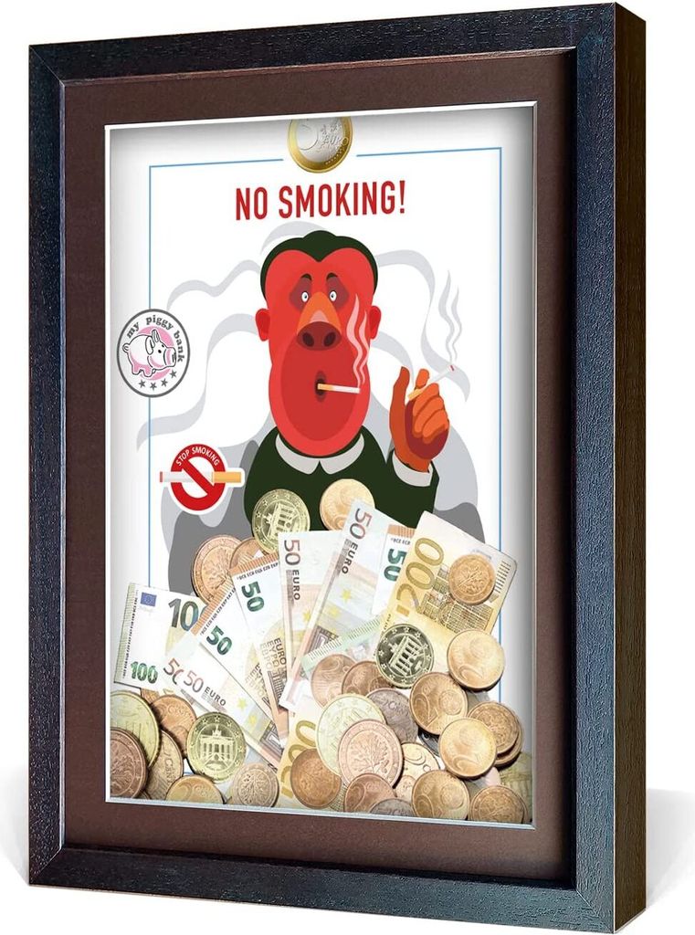 aFFa frames My Piggy Bank Spardose, 3D Bilderrahmen zum Befüllen, Geldgeschenke Verpackung für Auto, Haus, Geburtstag, mit Acrylglasfront, aus Ho...