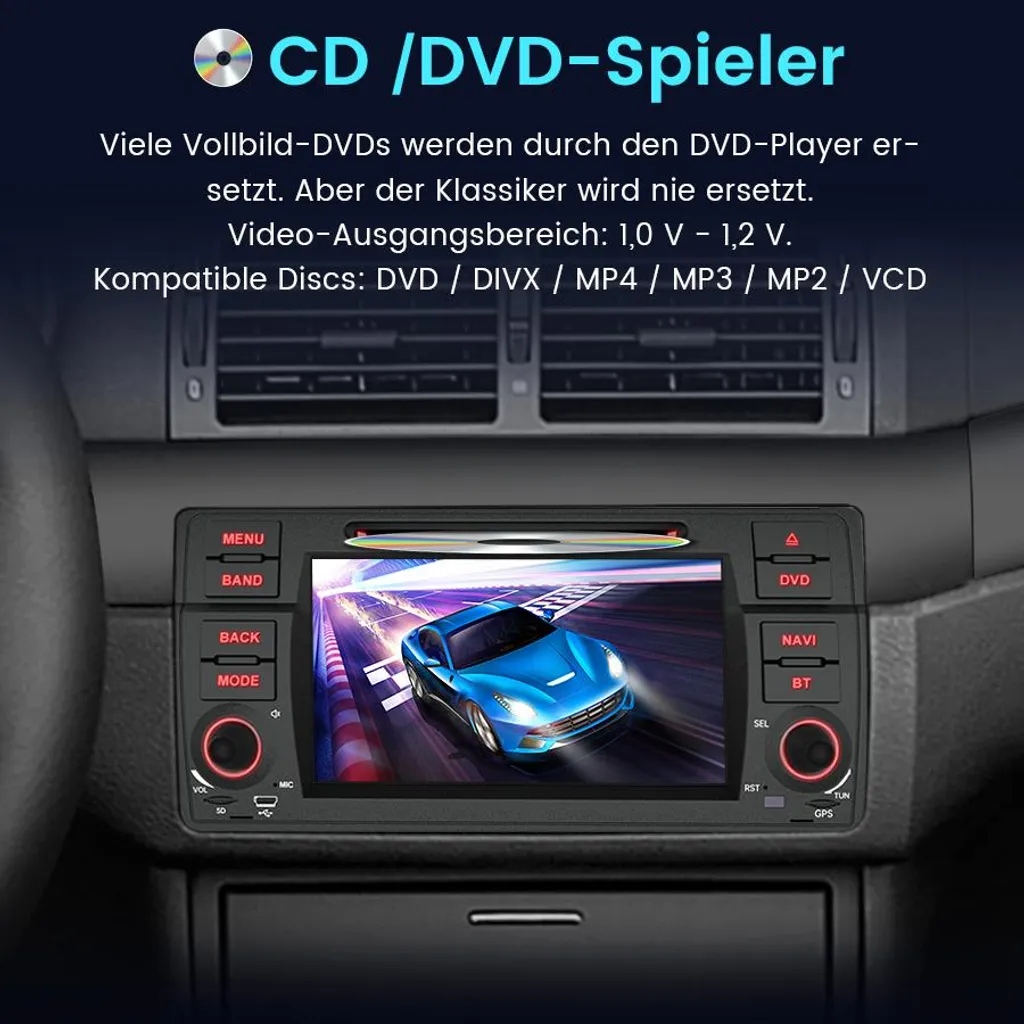 Ecran Tactile Android 10 GPS BMW E46 Bluetooth DAB+ Autoradio 4G 64GB - 12