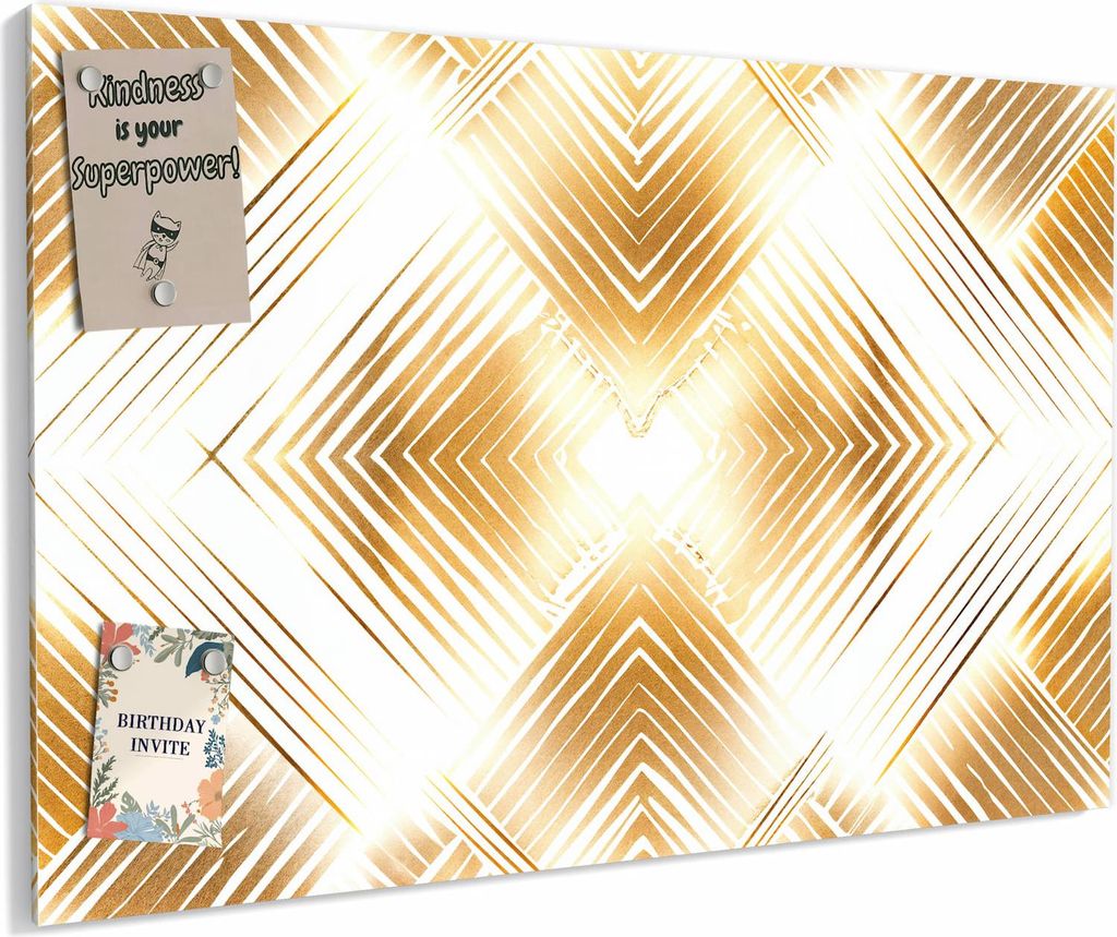 Magnettafel 90x60cm magnetisch & beschreibbar Metall-Board - Muster von Geometrisches