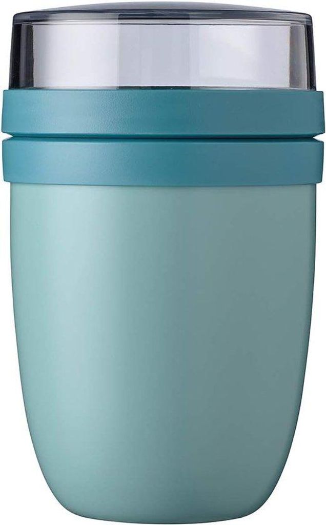 Thermische Kunststoffto-Go-Becher, hält Lebensmittel warm oder kalt, 500 + 200 ml
