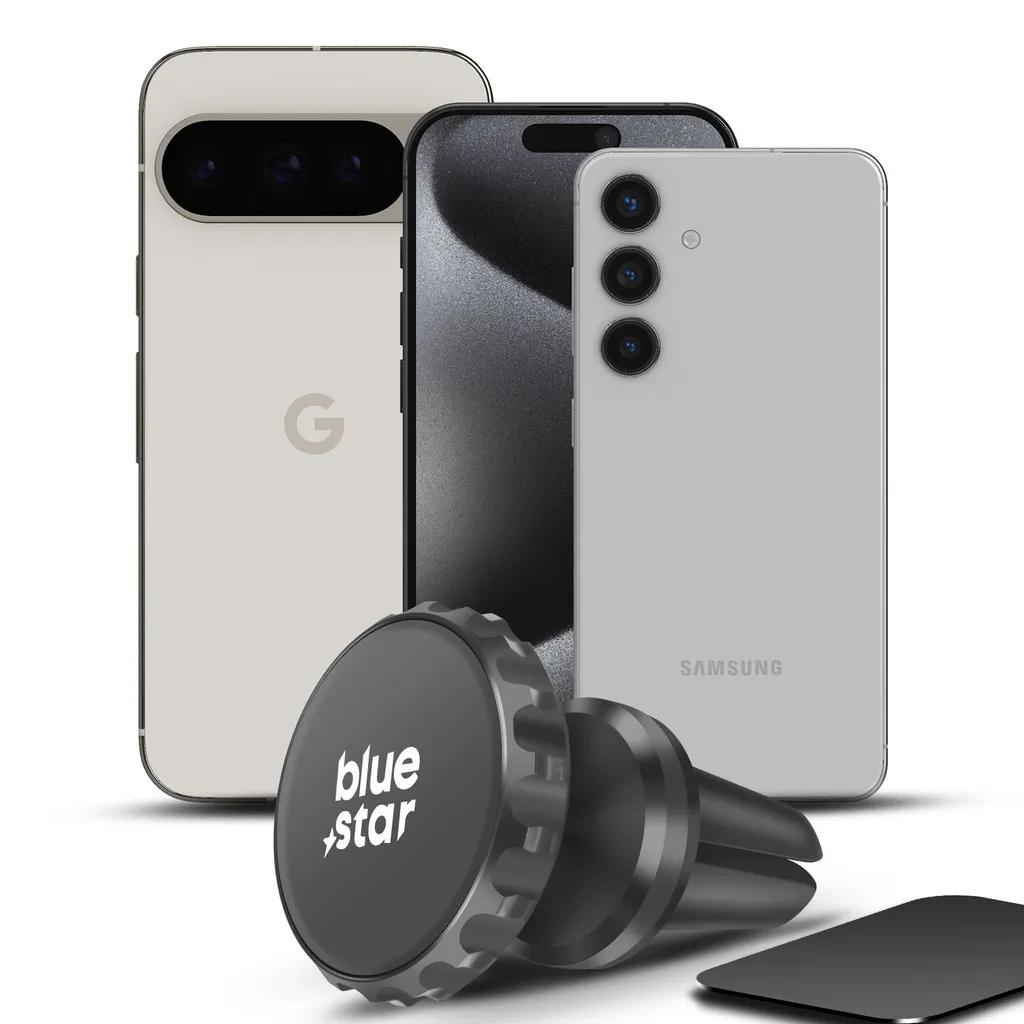 Supporto Auto Blue Star Magnetico 360° - Design Nero Premium - 9