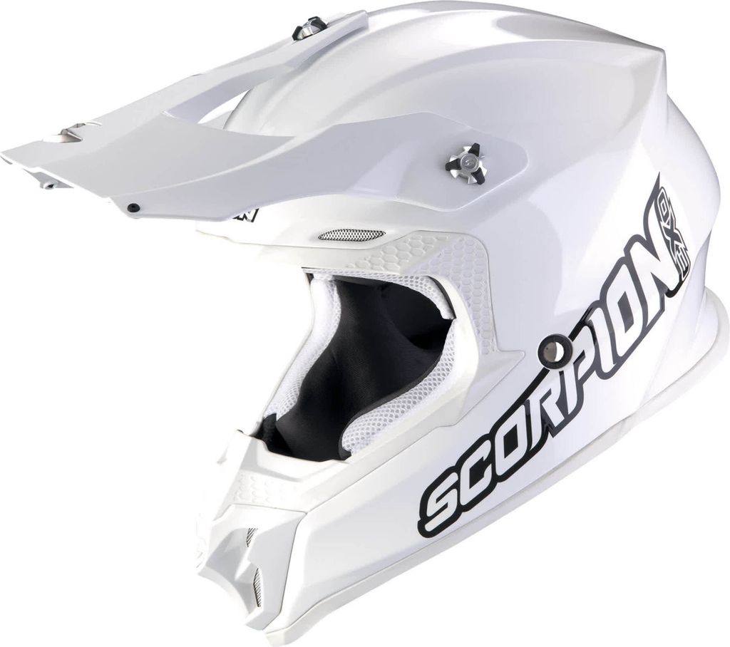 Scorpion VX-16 Evo Air Solid Motocross Helm, weiß, L (59/60)