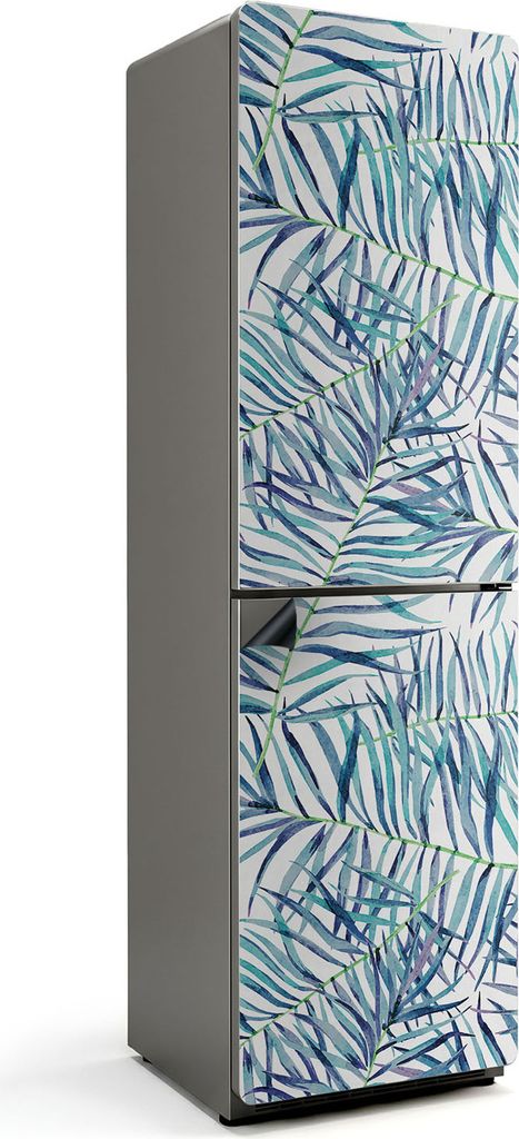 Blätter im tropischen Stil – Magnetische Kühlschrank Abdeckung – Dekorfolie magnetisch Küche – Kühlschrank Magnet Deko – selbstklebende...