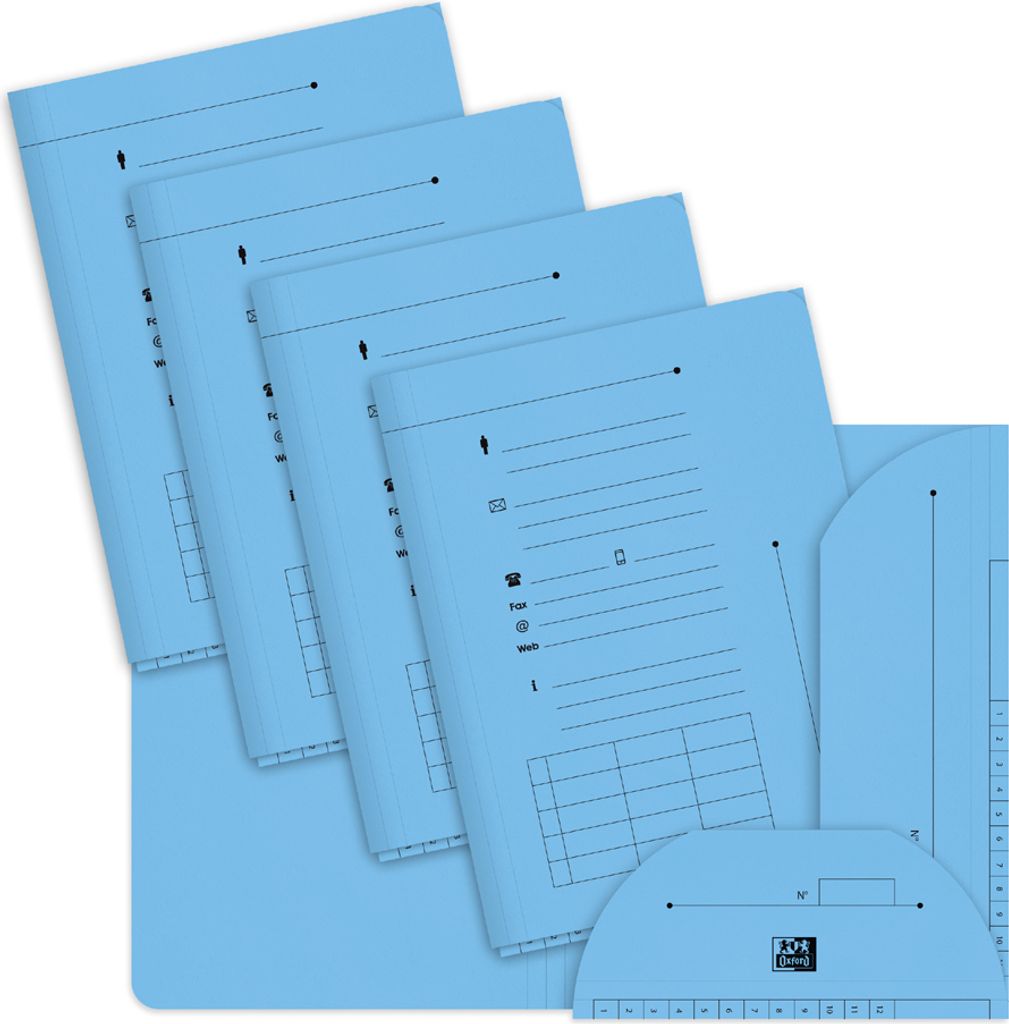 Oxford Aktenmappe PASTEL Farbe: blau 240 g/qm 25 Mappen