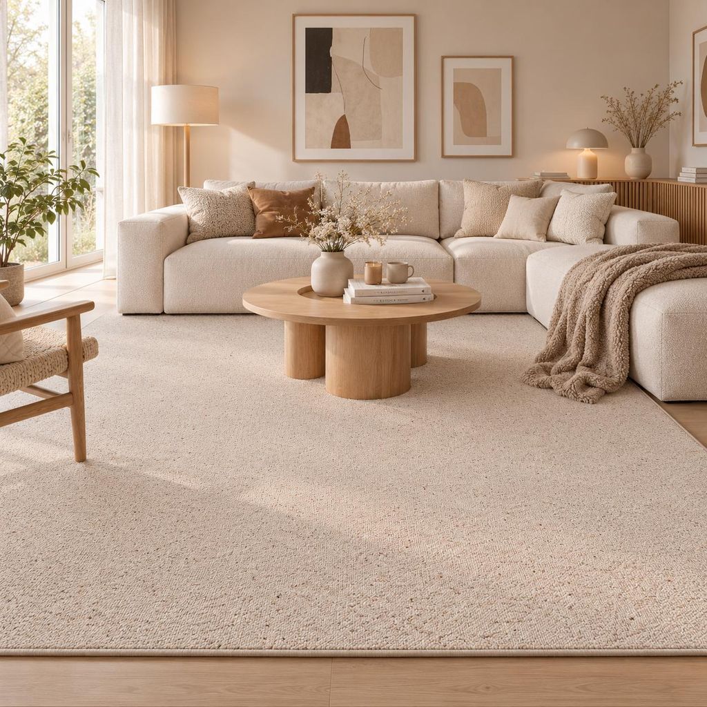 Tappeto in lana berbera naturale, beige, dimensioni: Immagine del prodotto 