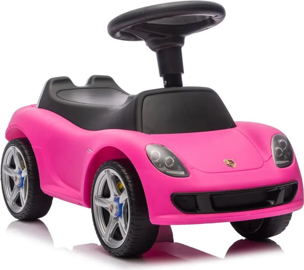 Porteur Porsche Carrera GT rose : confort et sécurité pour petit pilote