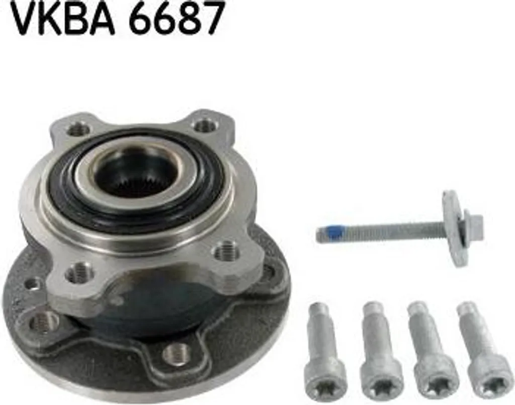 Roulement de Roue Avant SKF VKBA 6687 avec Moyeu pour Volvo XC60