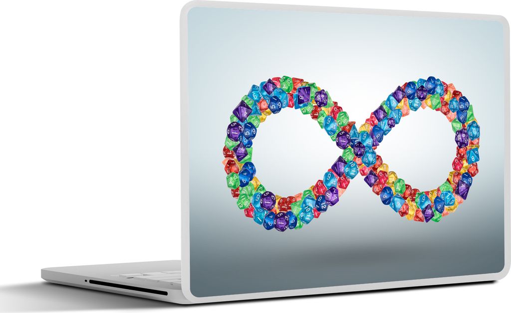 MuchoWow Laptop Aufkleber Sticker Cover Unendliches Zeichen 25x18 cm - Laptop-Deko