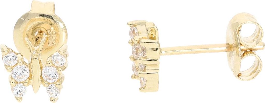 JuwelmaLux Schmetterlings Ohrstecker 585 Gold synthetischer Zirkonia JL10-06-0917