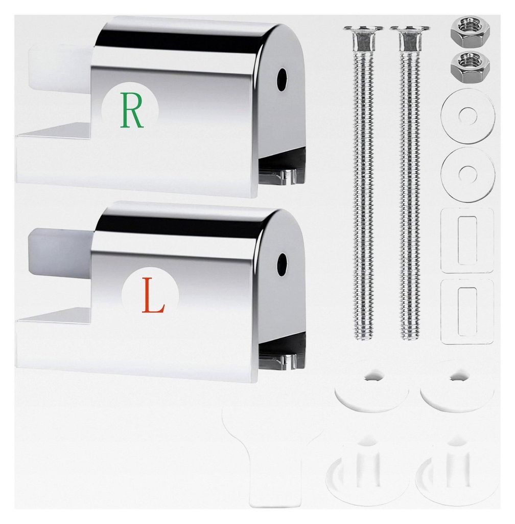 2 Stück Universal WC Sitz Befestigung Soft-Close Scharnier für Toilettensitze