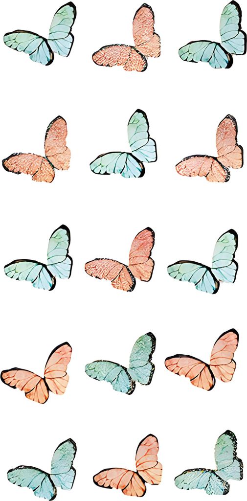 RÖSSLER Sticker Soft Glitter Schmetterlinge Produktbild 