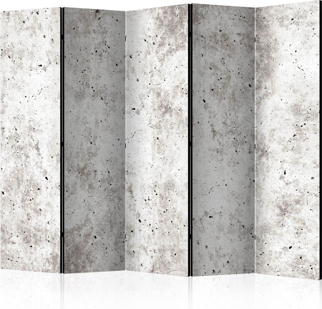 Akusticher Raumteiler Betonoptik Foto Paravent 225x172 cm beidseitig auf Vlies-Leinwand bedruckt Akustikschaum Trennwand Spanische Wand Sichtschutz...