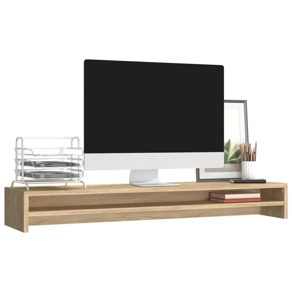 Support Moniteur Large 100 cm Chêne Sonoma - Design Bois Robuste et Mat