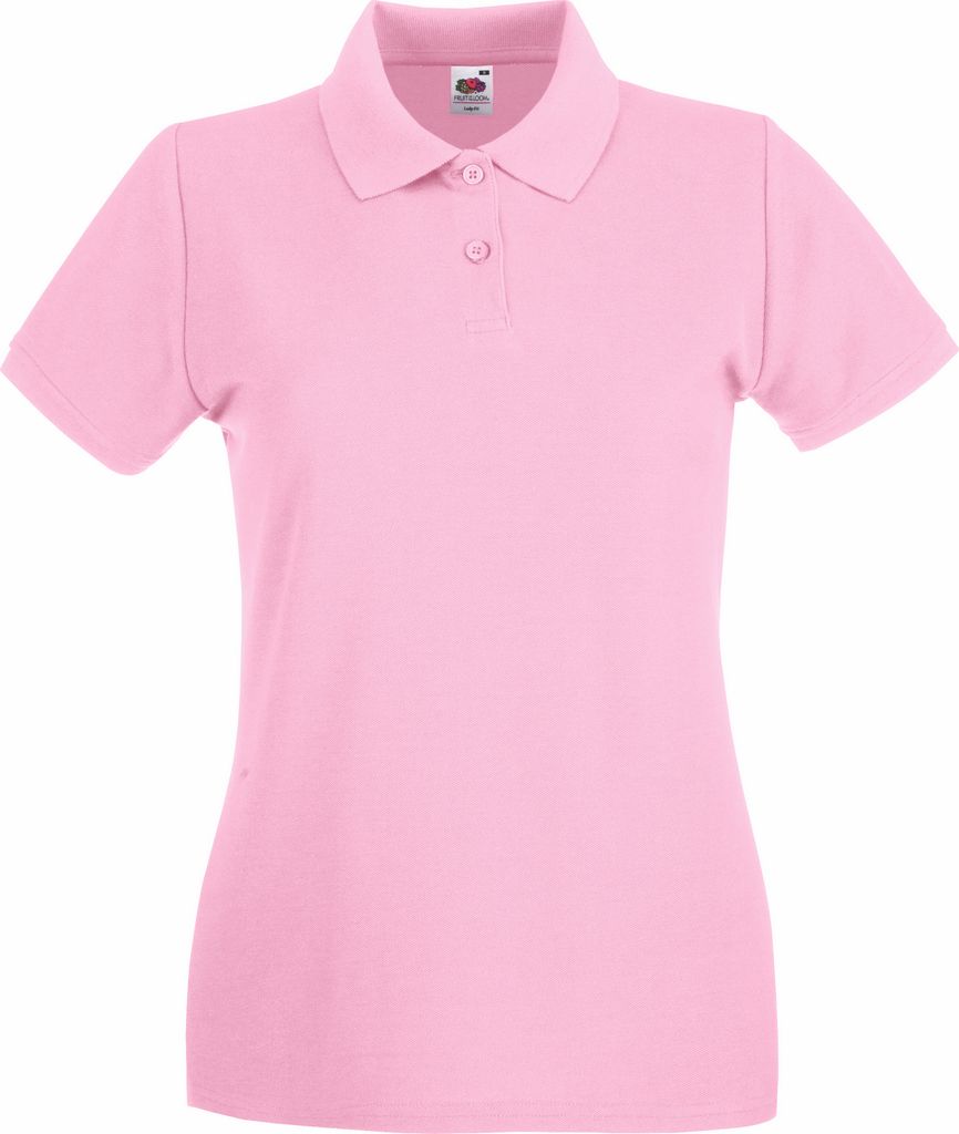 Fruit of the Loom - "Premium" Poloshirt für Damen kurzärmlig BC1377 (2XL) (Pink)