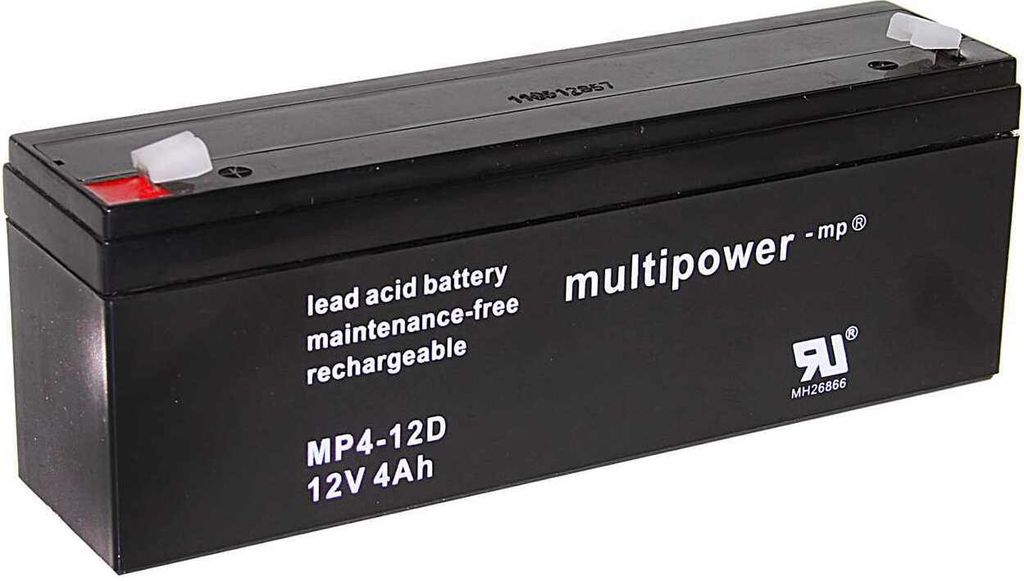 Multipower Blei-Akku MP4-12D Pb 12V / 4Ah Faston 4,8