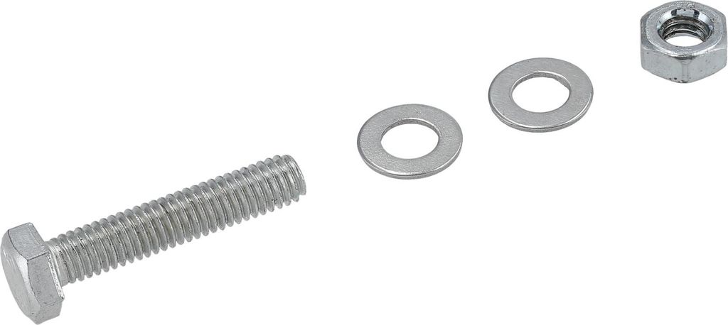 Set: Sechskantschraube M6x30 mit Mutter und Unterlegscheiben verzinkt