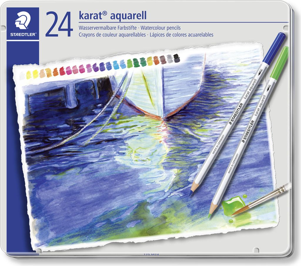 STAEDTLER Crayon aquarelle carat, étui métallique de 24 Image du produit 