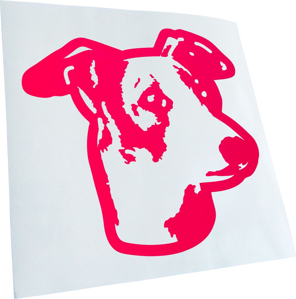Kiwistar - Autoaufkleber - Whippet Hund - Neonpink - 40x36cm - Aufkleber für Auto, Laptop, Fahrrad, LKW, Motorrad Mehrfarbig JDM Decal Racing