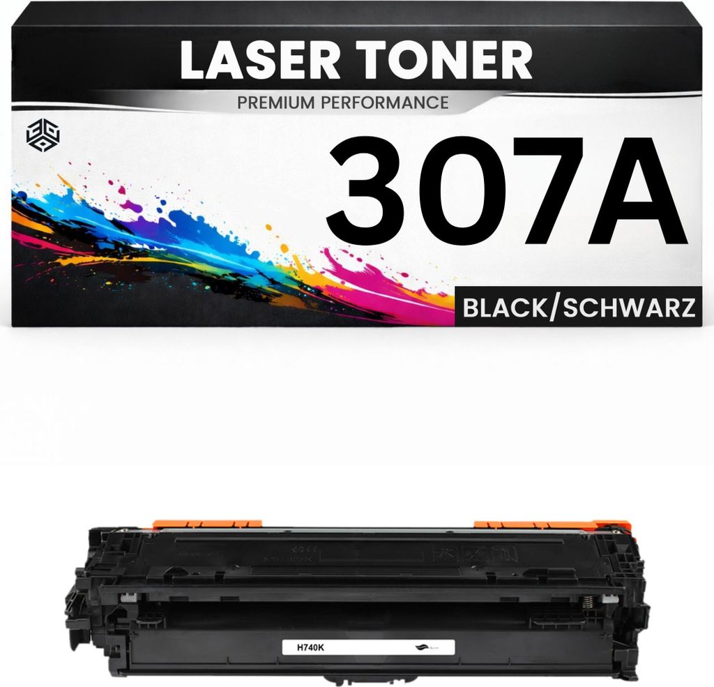 2 x XL Toner 307A für HP kompatibel Schwarz CE740A Premium Alternative für HP Color LaserJet Professional CP5225 series