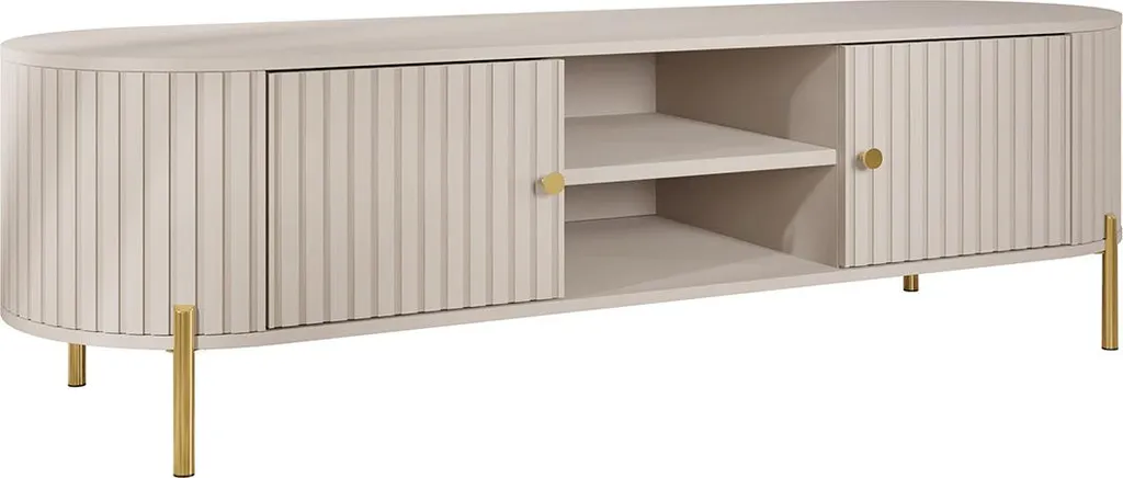 Banc TV Beige de 175cm Style Scandinave Best Mobilier Modèle Jaime