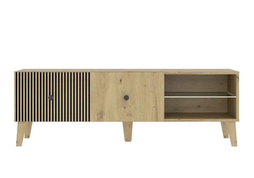 Tavolino per TV HEWITT - rovere artisan
