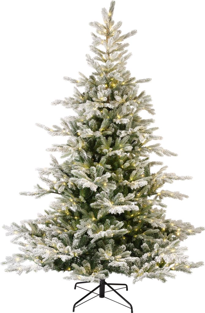 Tannenbaum 180cm mit LED Lichterkette beschneit GRANDIS Produktbild 