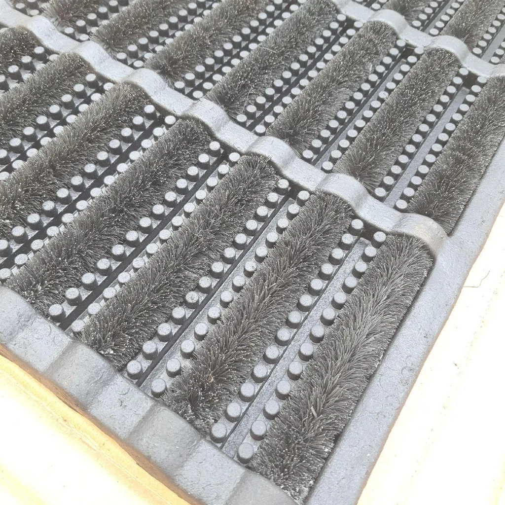 Hanse Home Mix Mats - Tapis d'entrée en fibre de coco et caoutchouc noir - 12