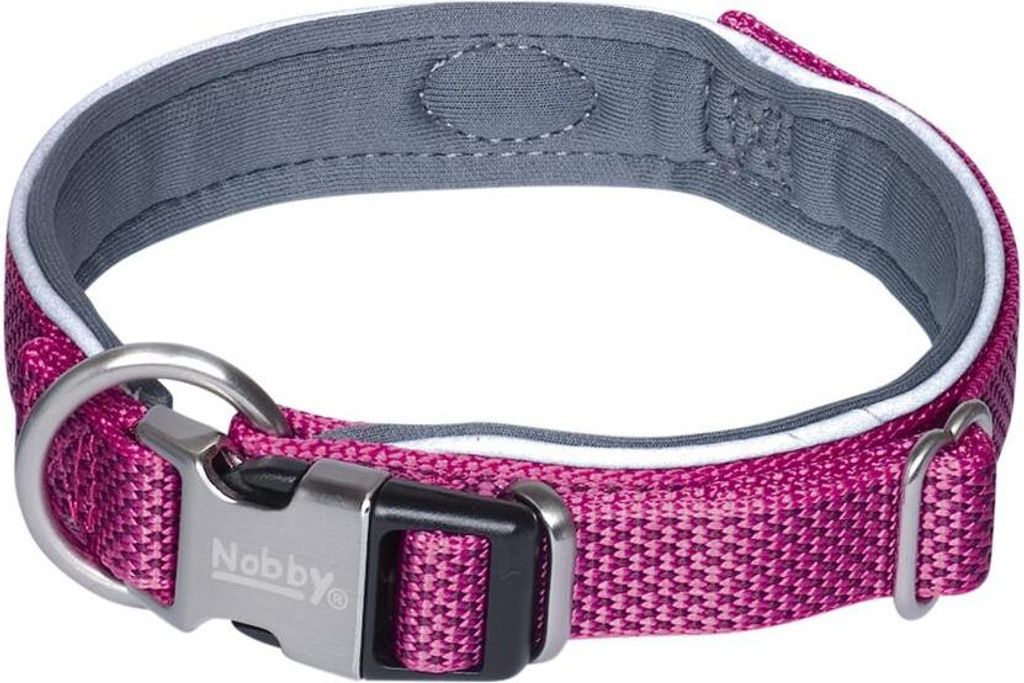 Nobby Halsband "Classic Preno Royal" himbeere L: 32-39 cm; B: 15/20 mm