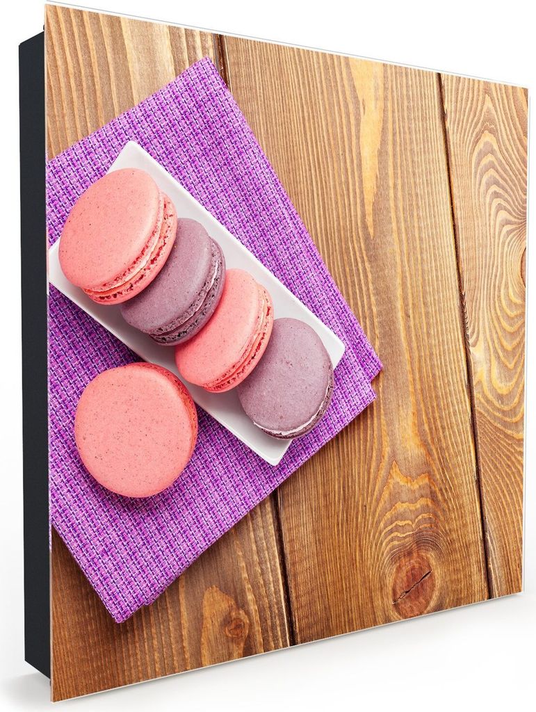 Nachbildung-Schlüsselkasten, Magnetpinnwand und Memoboard mit Glasfront Motiv Plätzchen auf Küchentuch