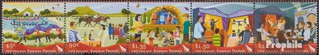 Briefmarken Neuseeland 2006 Mi 2377-2381 Fünferstreifen (kompl.Ausg.) postfrisch Sommerfestivals