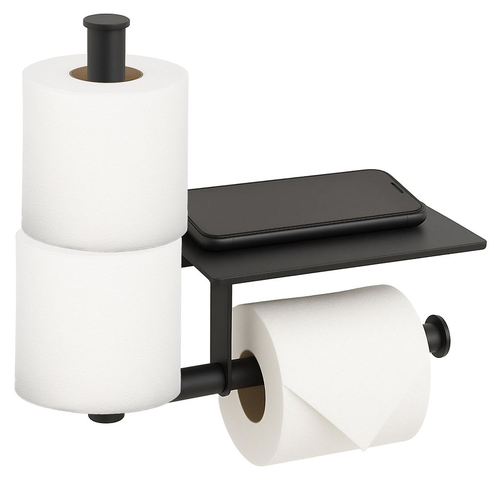 relaxdays Wand-Toilettenpapierhalter ohne Bohren