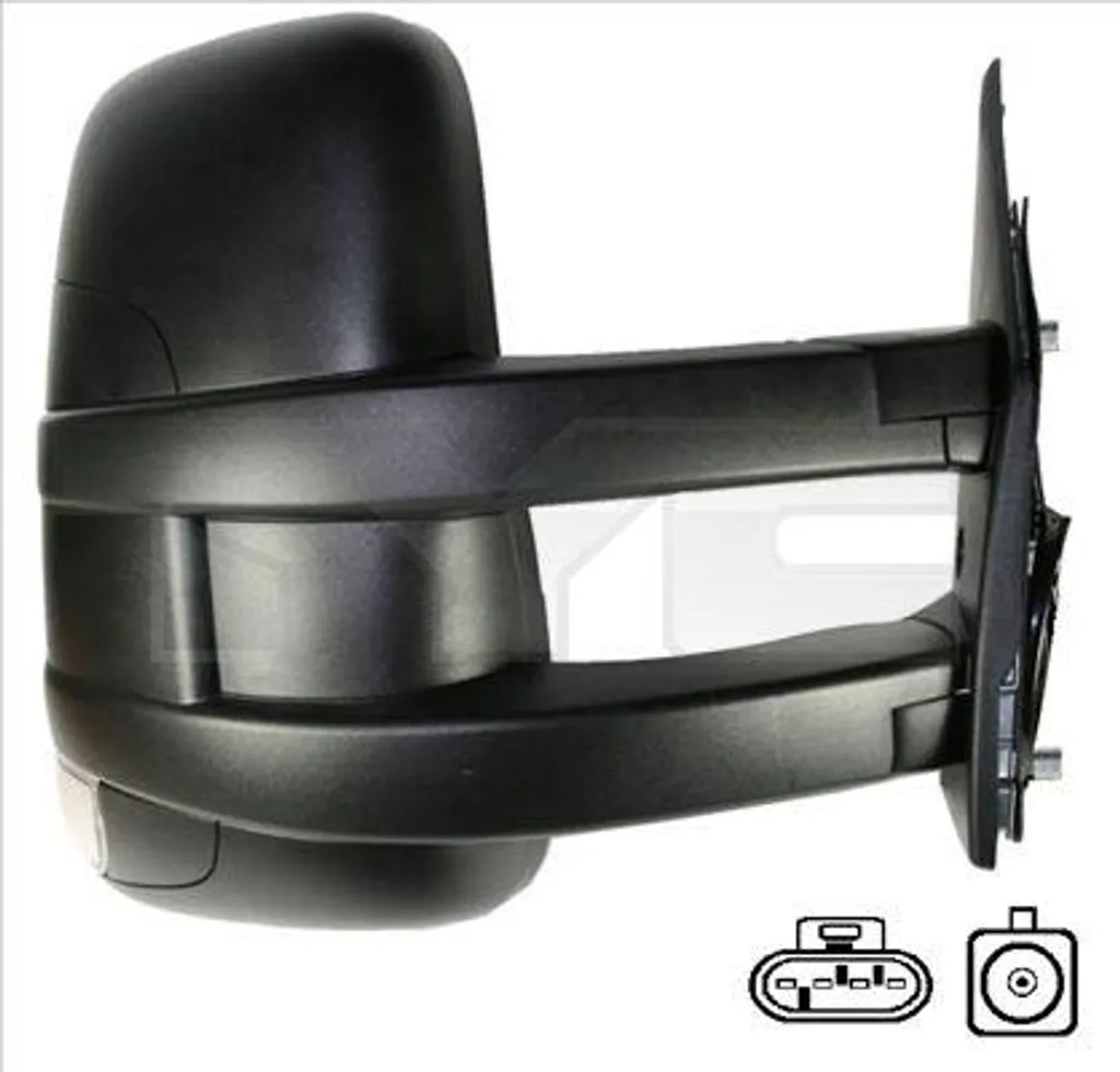 Rétroviseur électrique TYC compatible Daily avec miroir de dégivrage