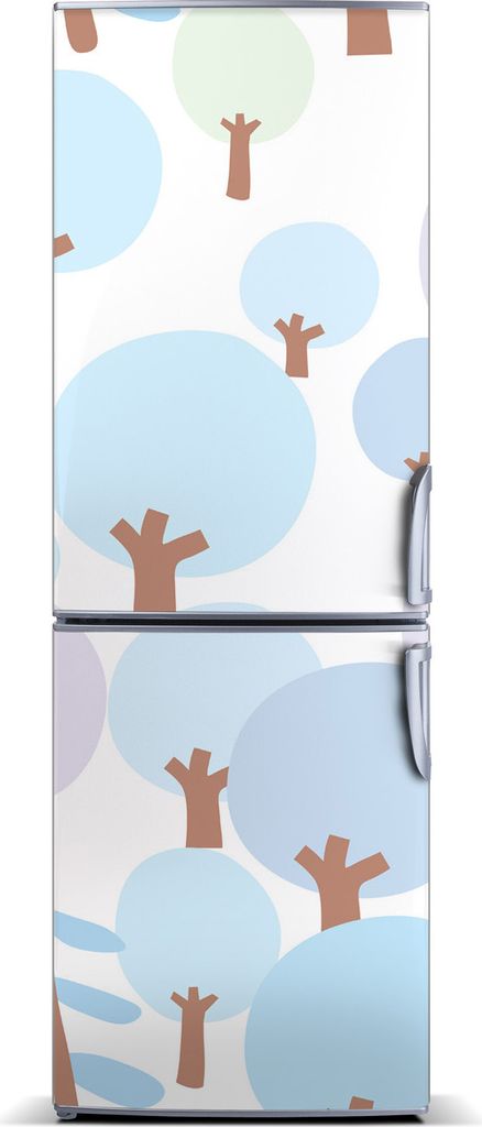 Tulup Kühlschrankdekoration - Magnetmatte - 70 cm x 190 cm - Magnet auf dem Kühlschrank - Bäume