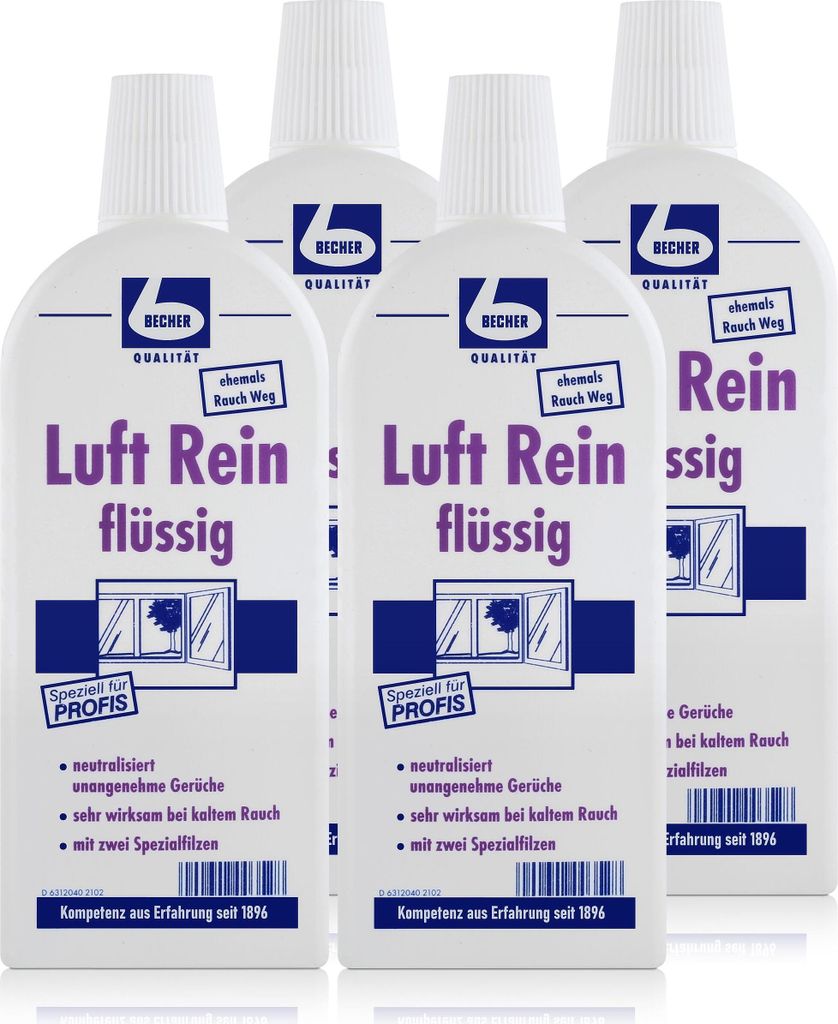 Dr. Becher Luft Rein 500ml neutralisiert unangenehme Gerüche (4er Pack)